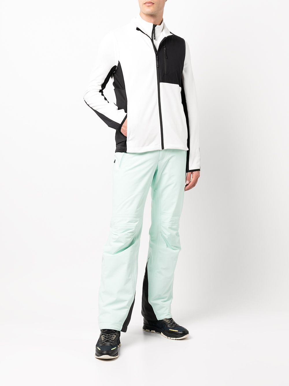 colour-block zipped vest - 2