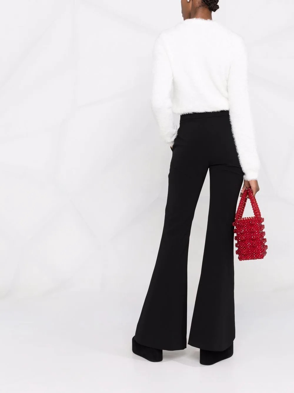 high waist flared trousers - 6