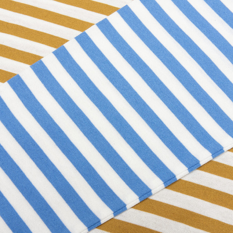 BI-COLOR STRIPE T-SHIRT - OLIVE/BLUE 4