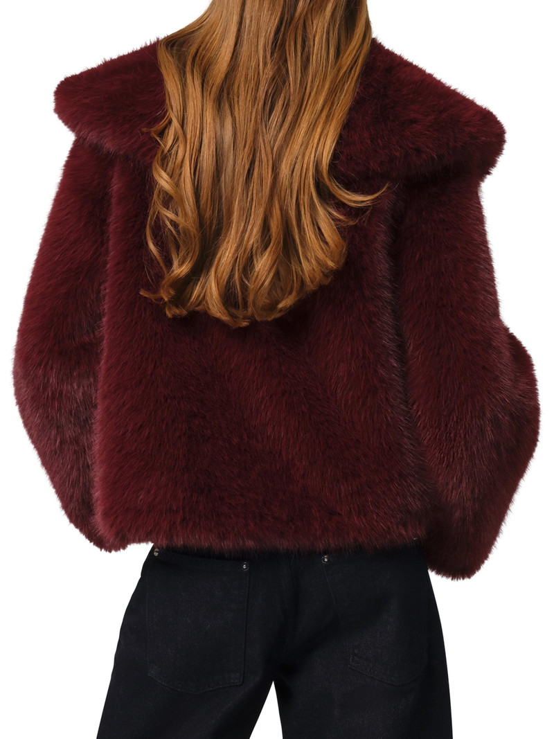 Women's Yara Faux-Fur Coat - Merlot 6
