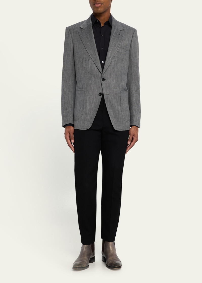 TOM FORD Men's Shelton Herringbone Sport Coat outlook