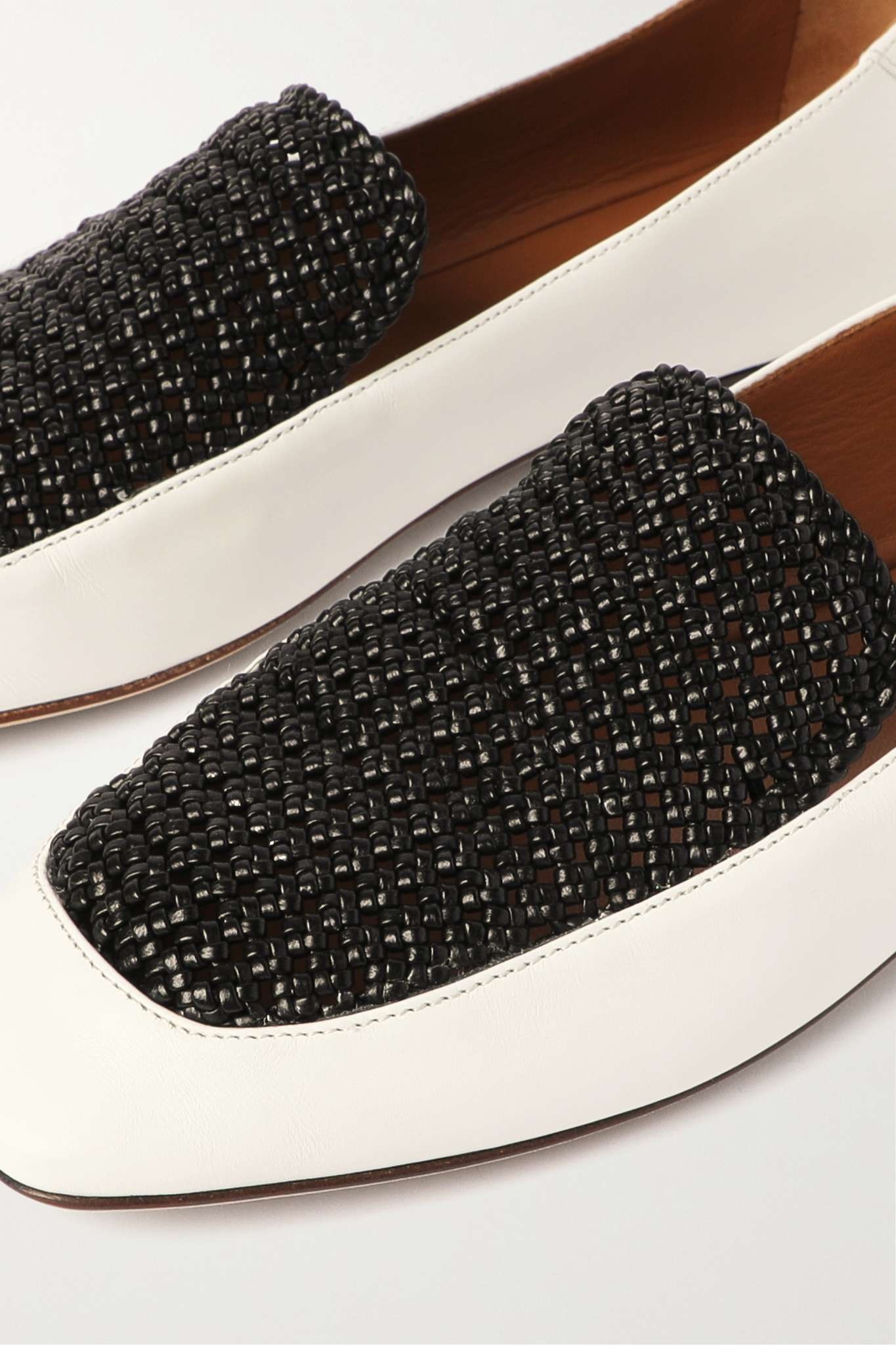 Olene two-tone leather loafers - 4
