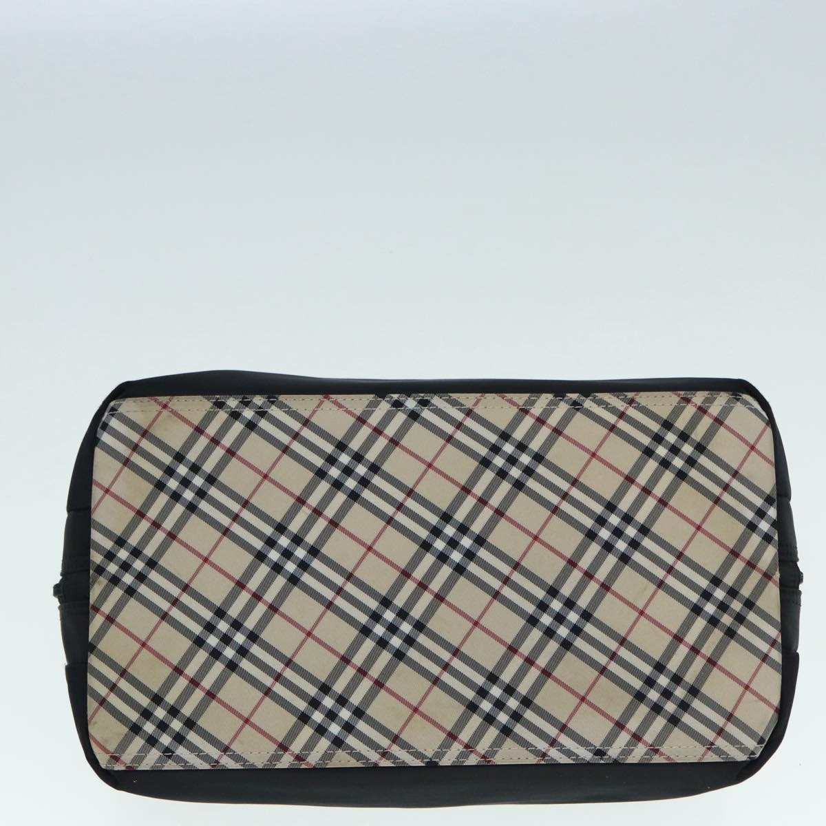 Burberry Tote Bag Nylon Silver Black - 5