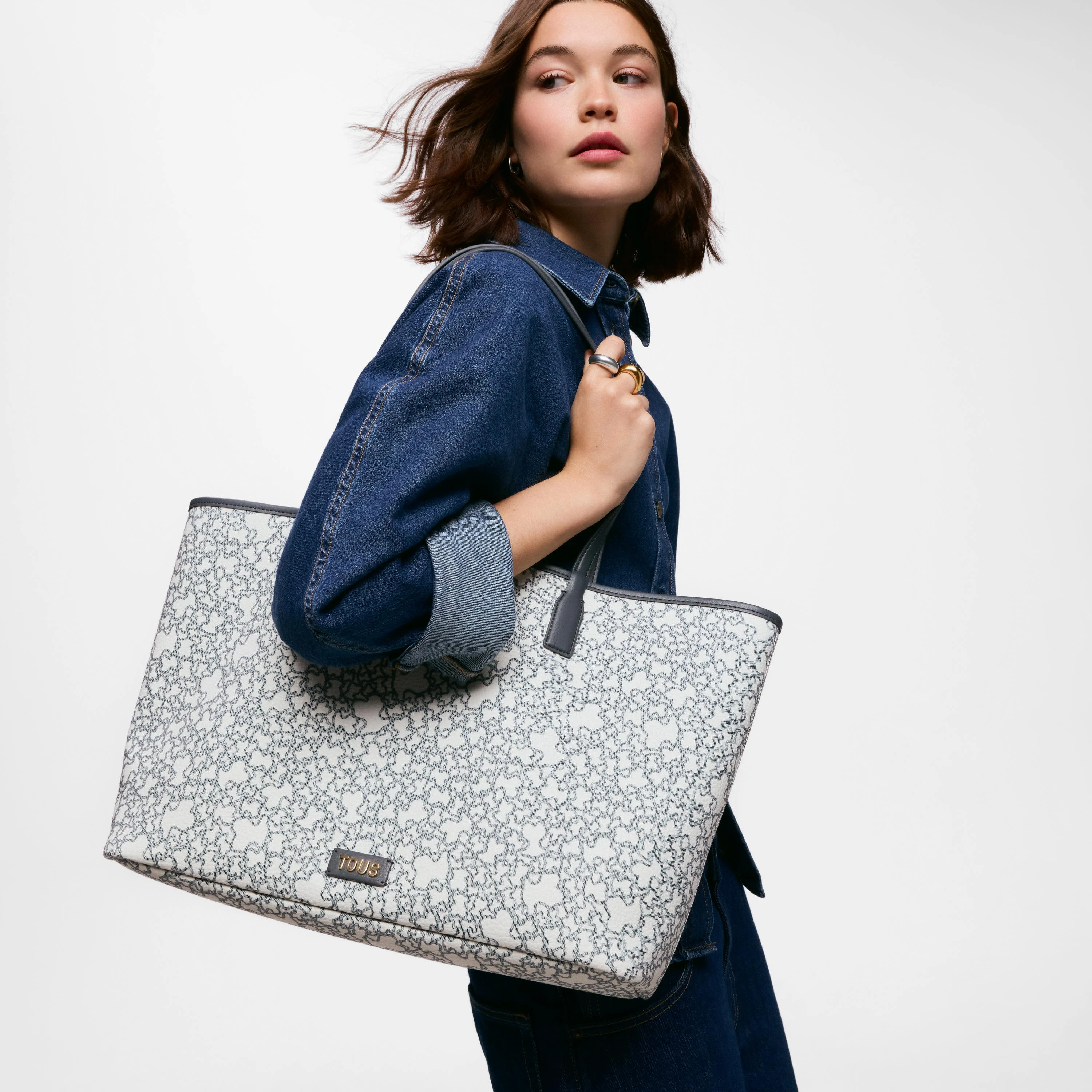 Large gray Tote bag TOUS Kaos Mini New - 1