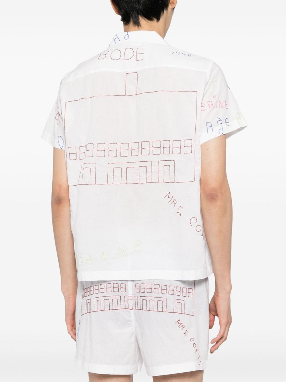 Familial Hall embroidered cotton shirt - 4