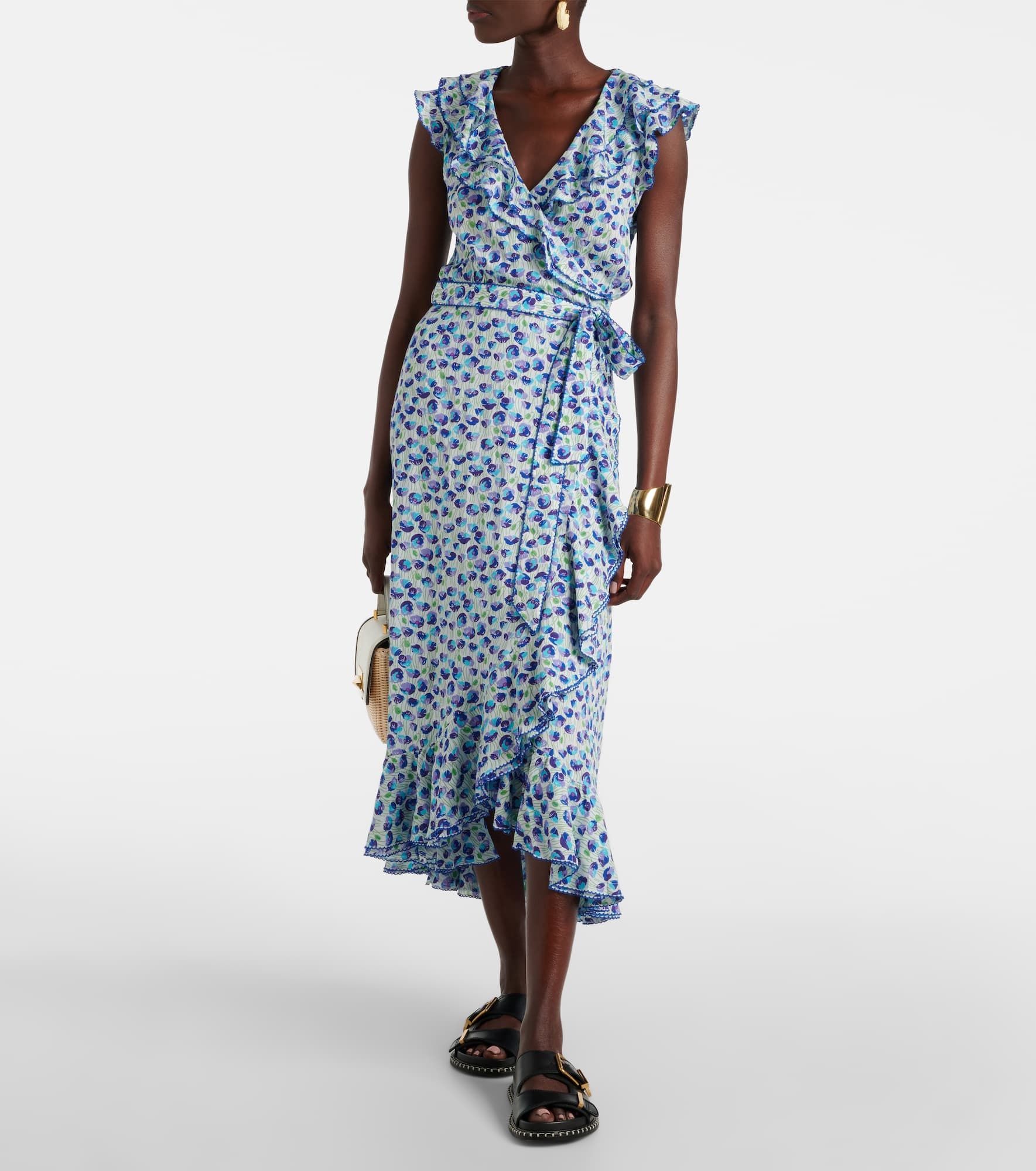 Triny printed ruffled midi dress - 2