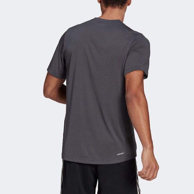 adidas Straight Casual logo Short Sleeve Gray GT3113 - 3
