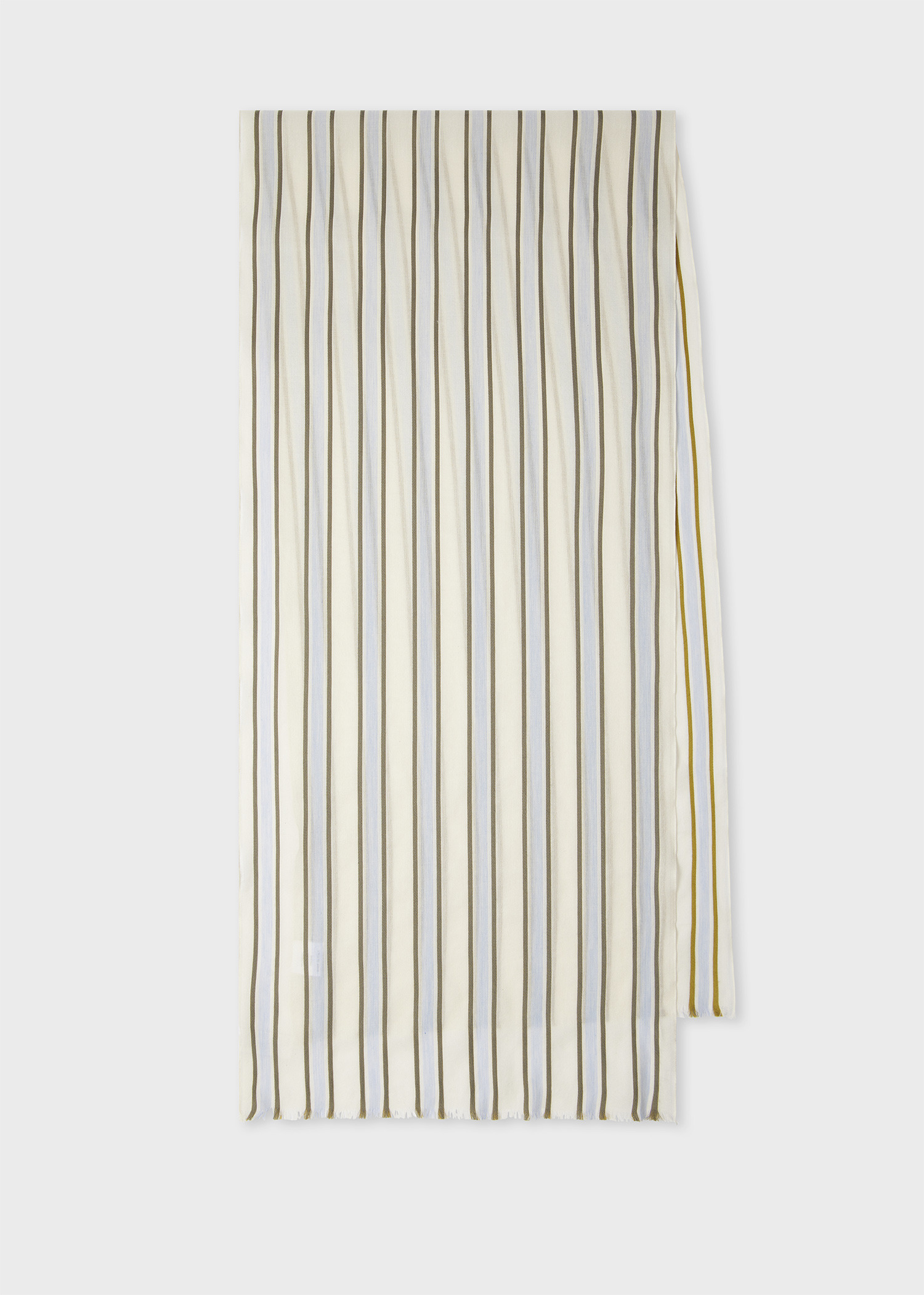 Cotton-Blend Stripe Scarf - 1