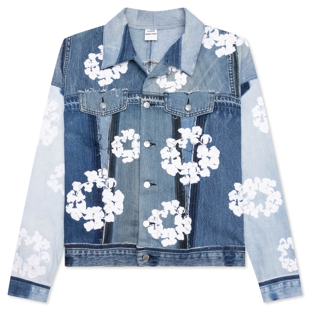 READYMADE X DENIM TEARS CTN WREATH TRACK JACKET - BLUE - 5