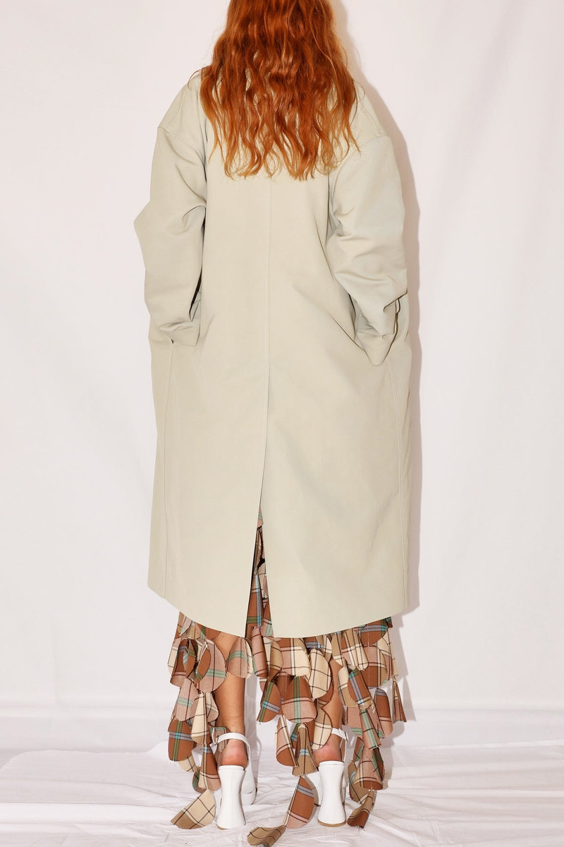 MULTI CIRCLE MAXI SKIRT BROWN PLAID 5