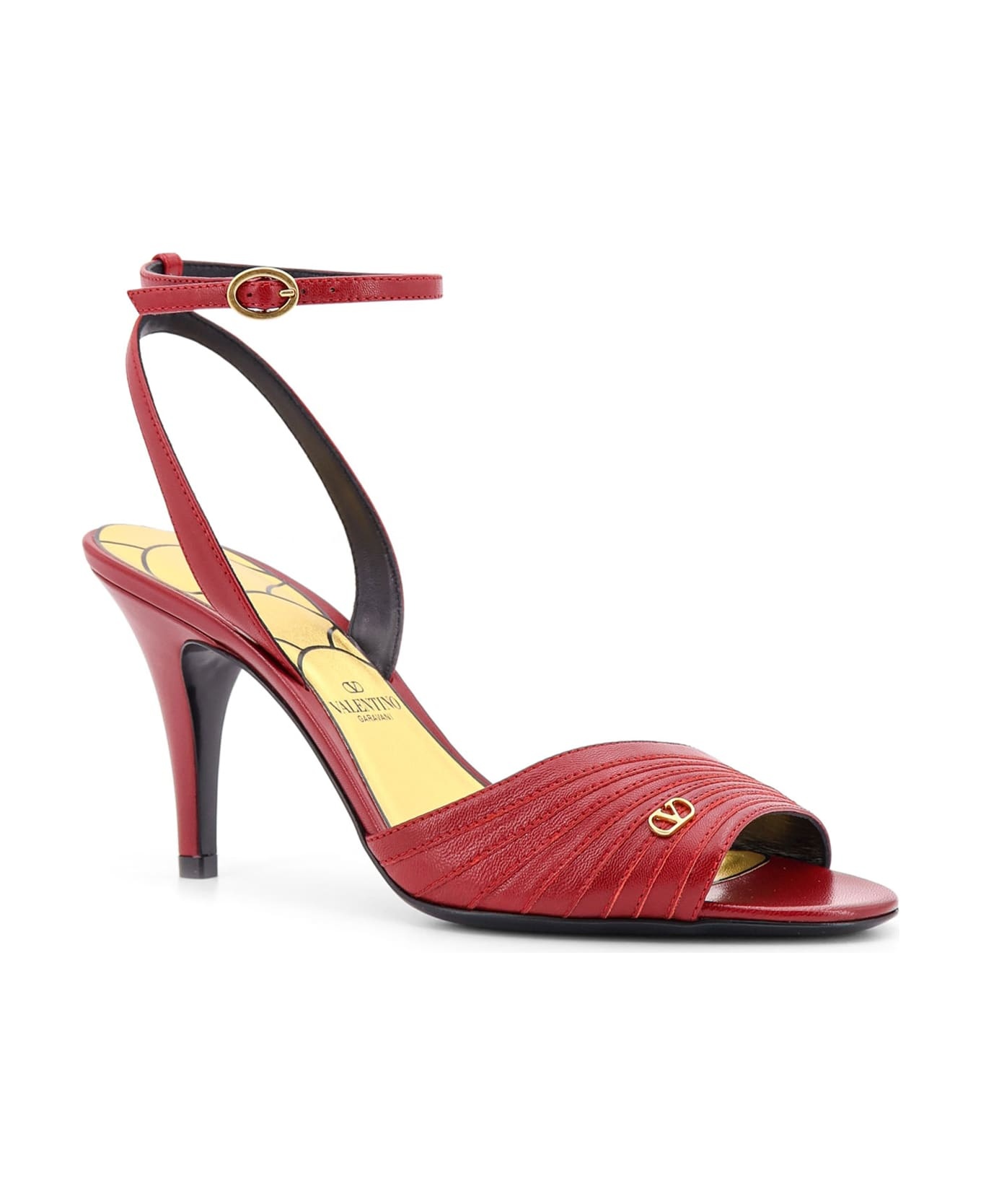 Red Leather Ladycrush Sandals - 2