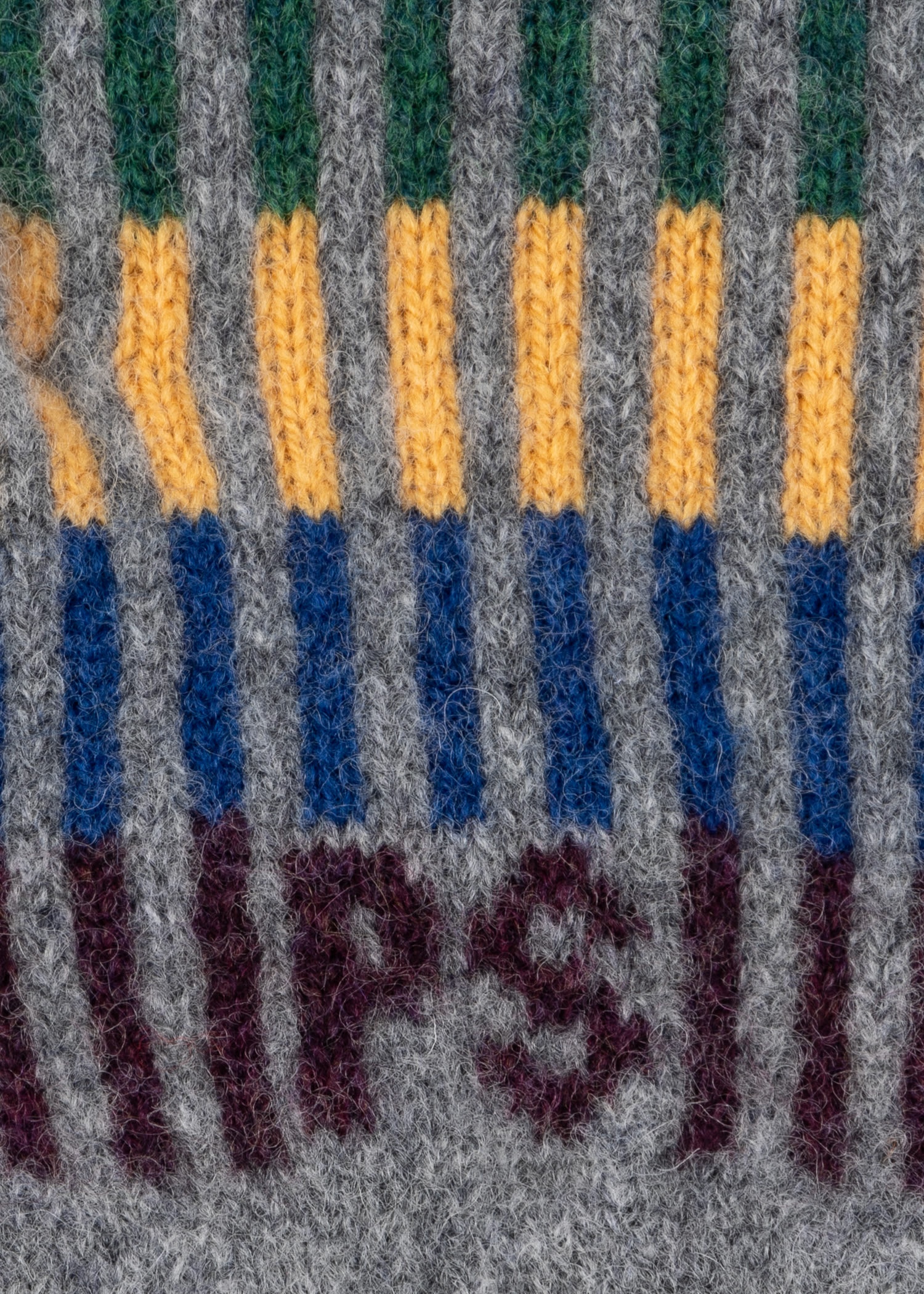 Stripe PS Initials Lambswool Gloves - 3