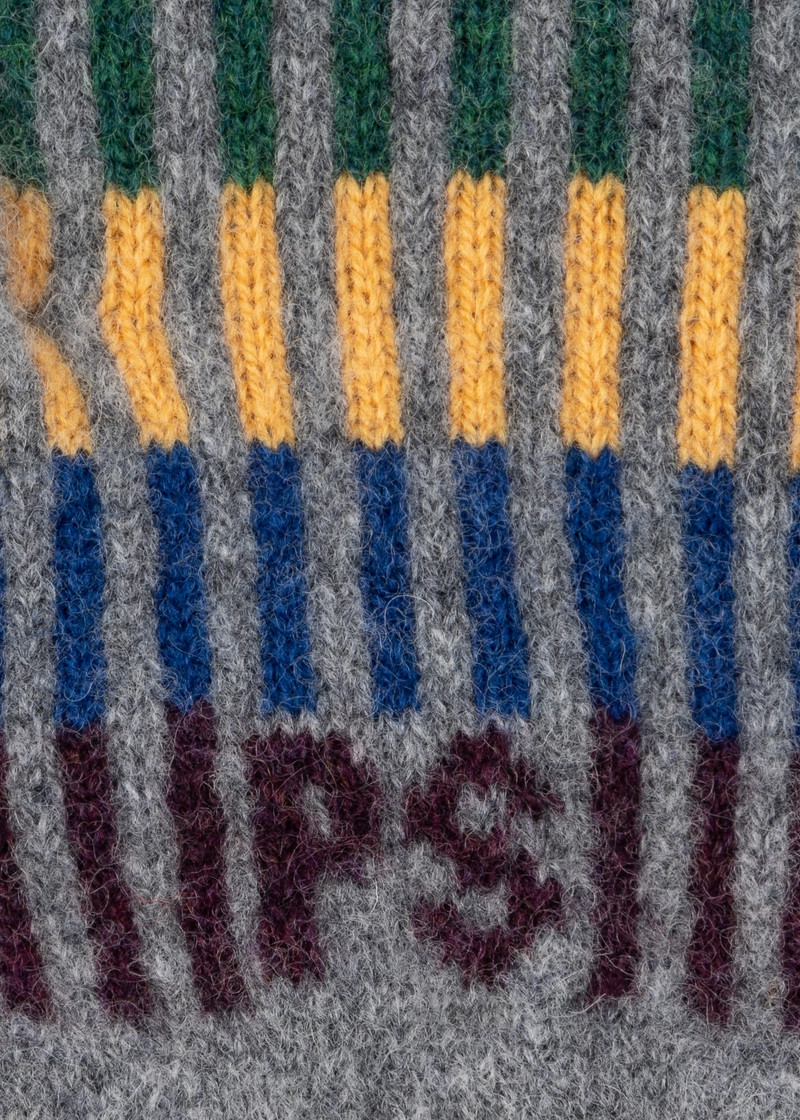 Stripe PS Initials Lambswool Gloves 3