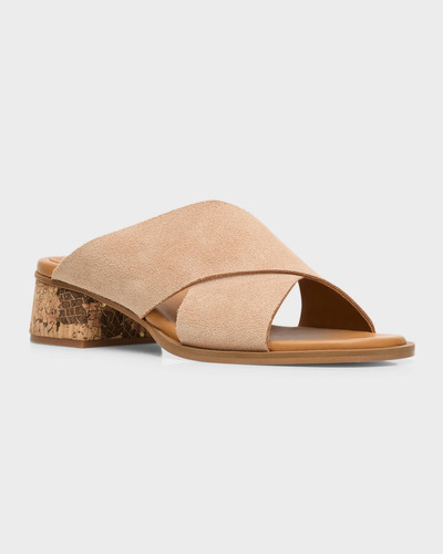 See by Chloé Liana Suede Crisscross Slide Sandals outlook