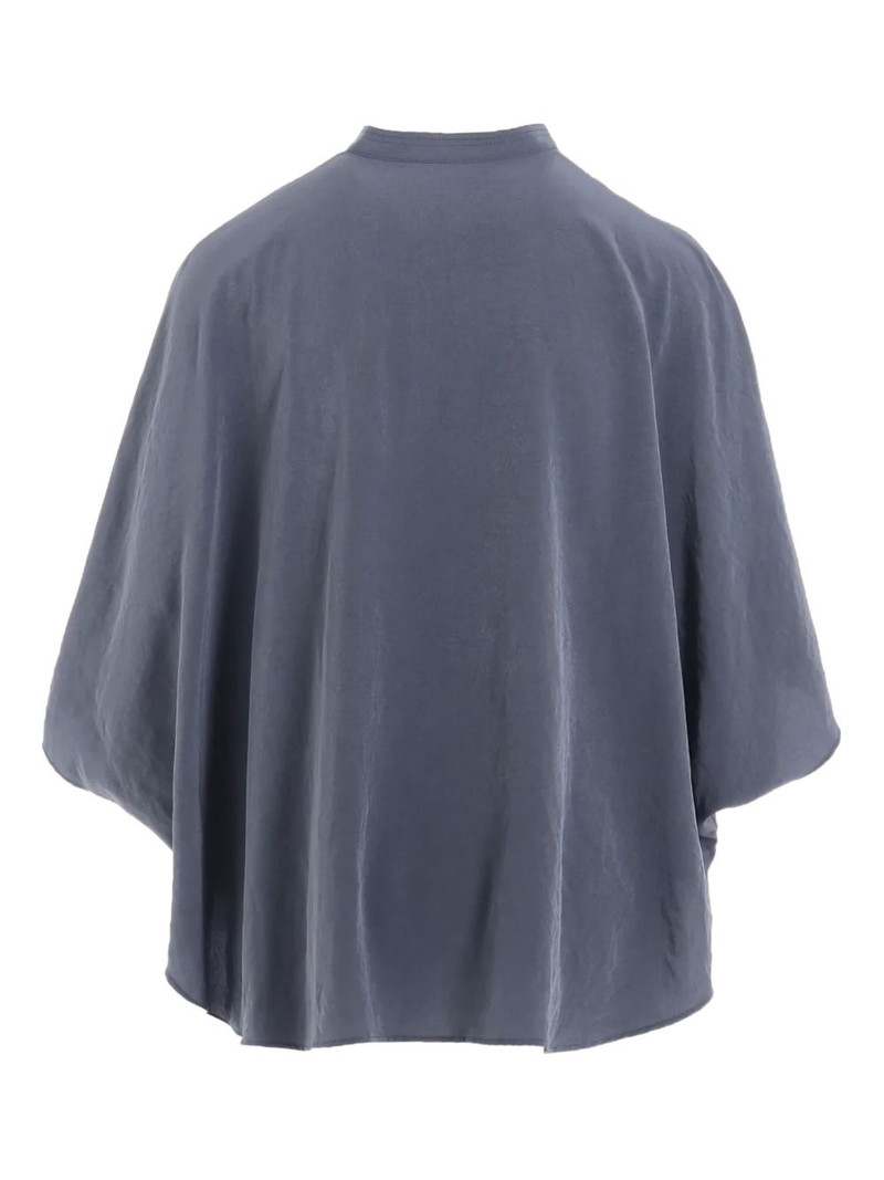 Y's mandarin-collar short-sleeve shirt outlook