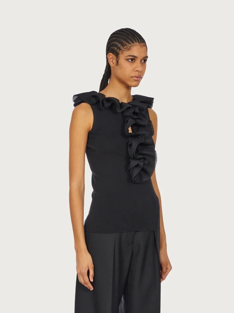 RUFFLE DETAIL TOP - 3