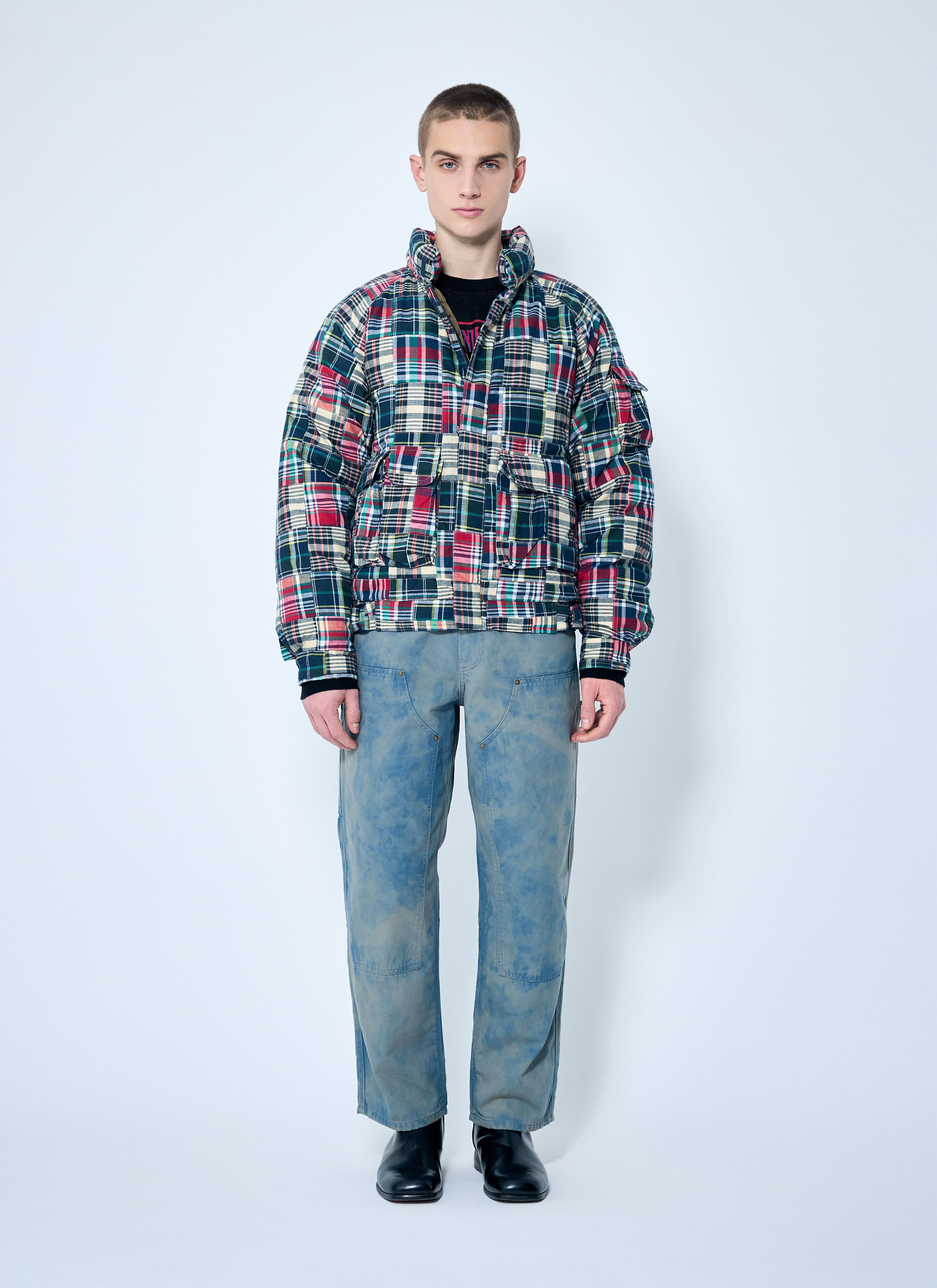 Patchwork Multi Pocket Down Jacket - 2