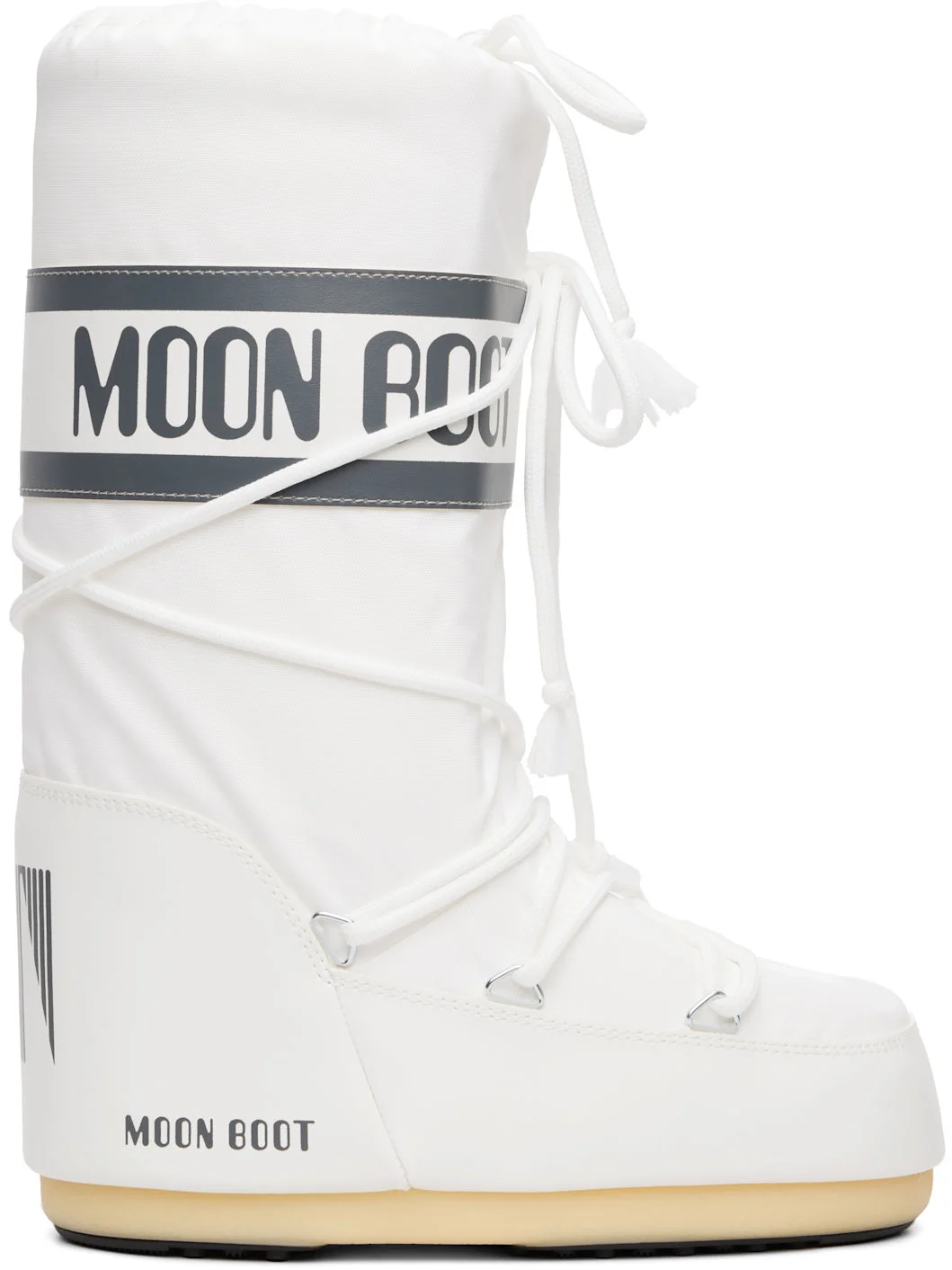 White Icon Nylon Boots - 1