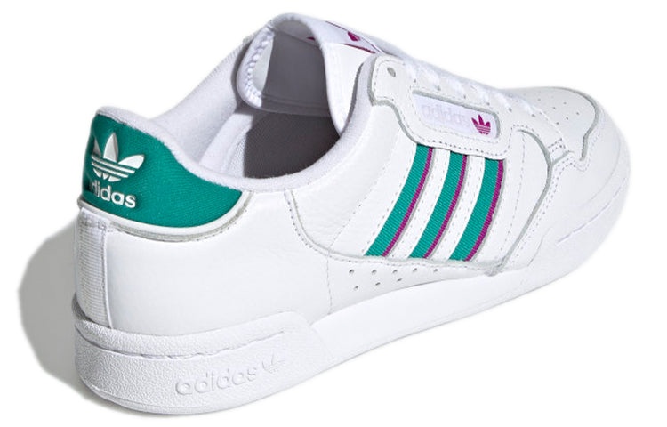 (WMNS) adidas Continental 80 Stripes 'White Glory Green Fuchsia' H04020 - 4