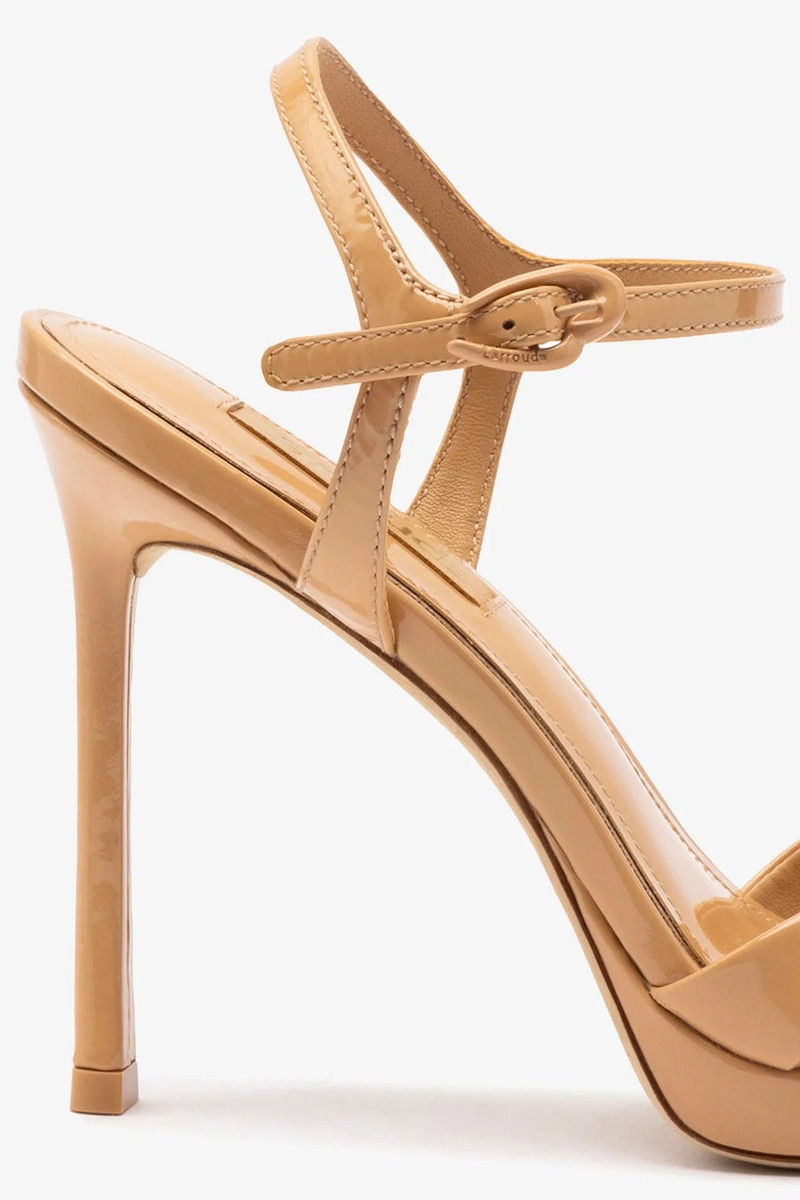 Angelina Sandal In Tan Patent Leather 4