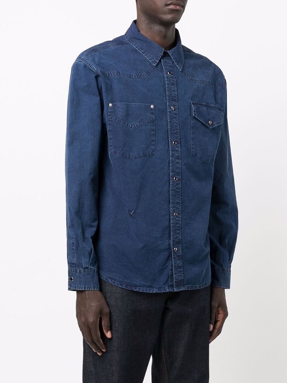 buttoned denim shirt - 3