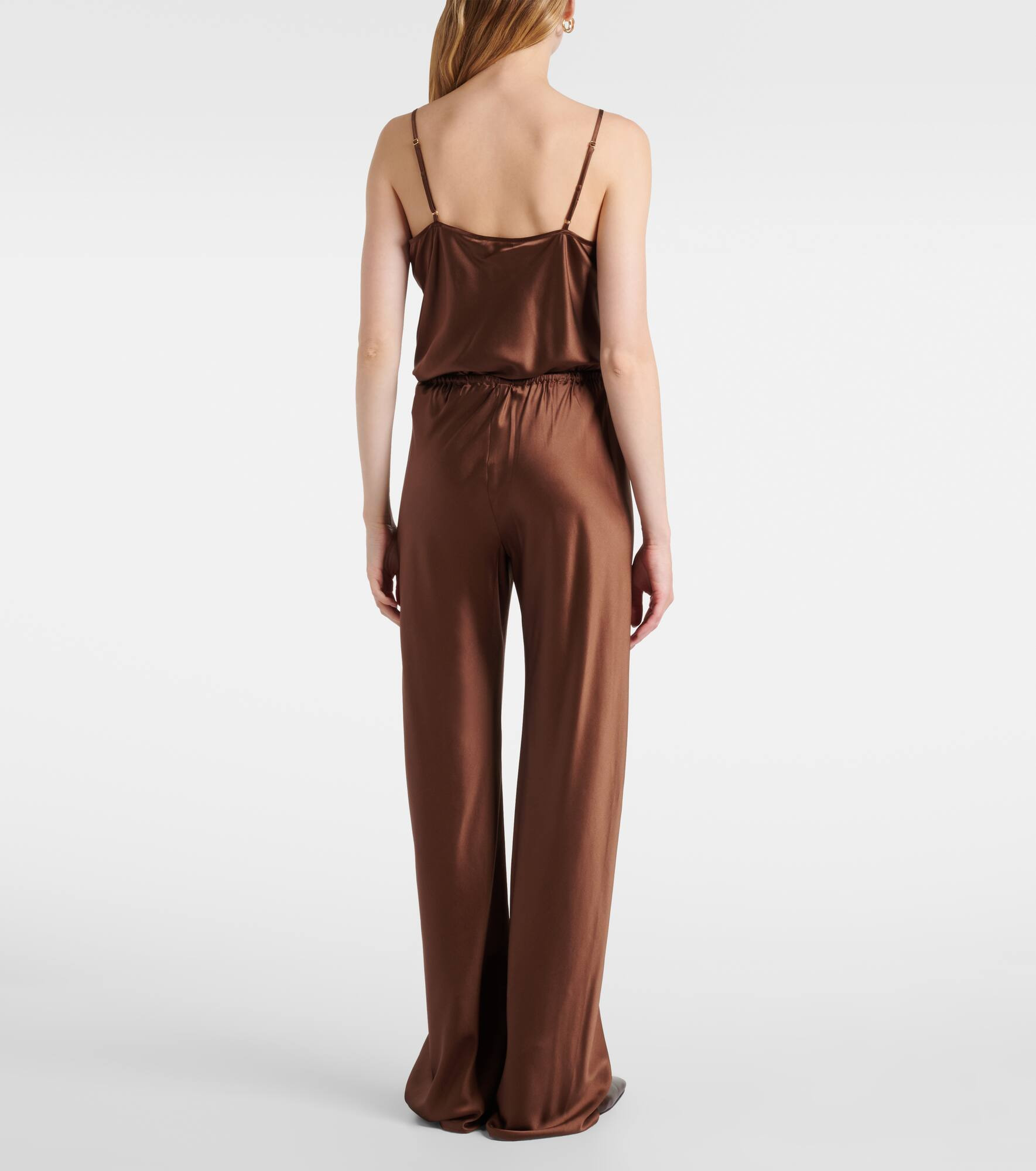 Billie silk-blend straight pants - 3