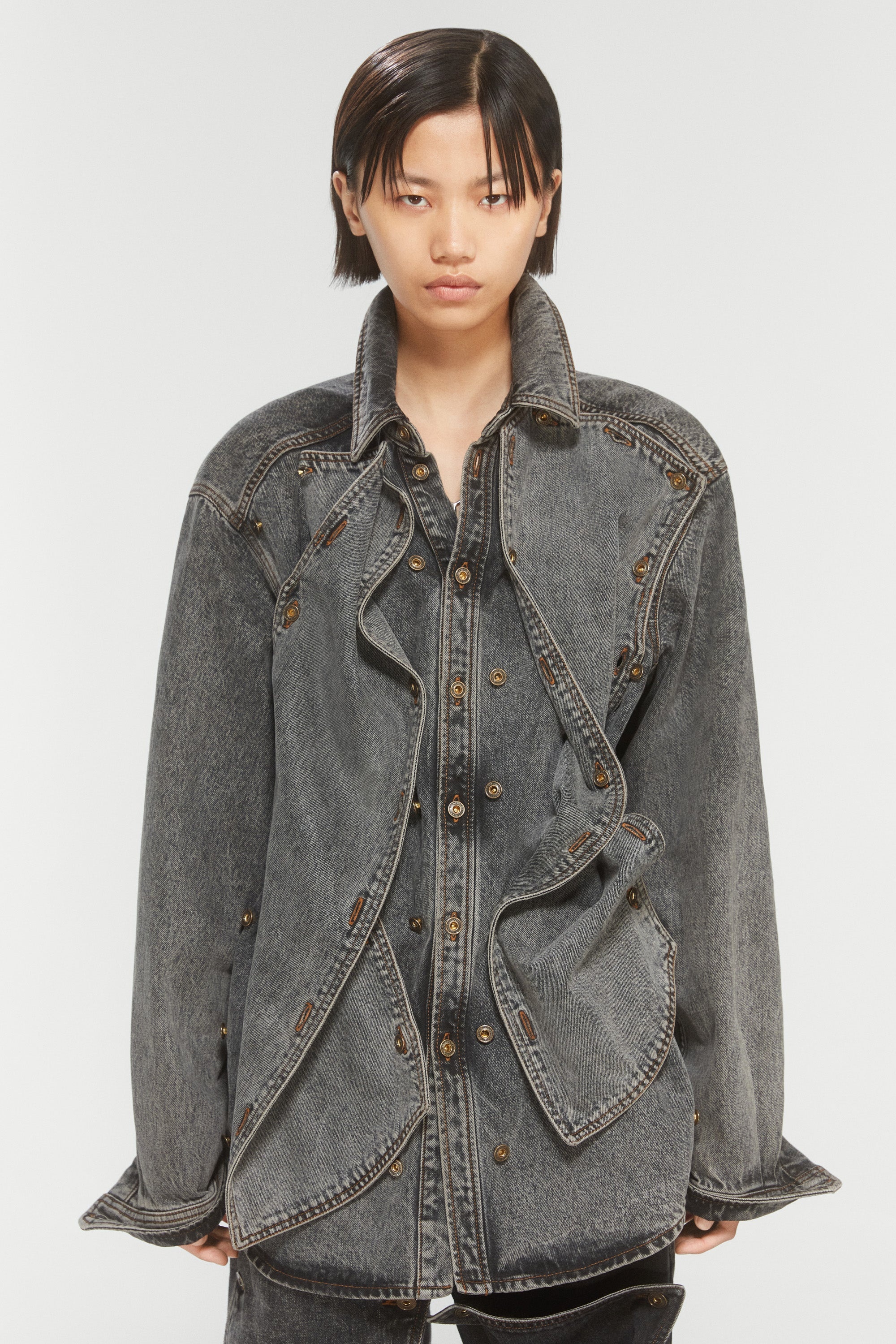 EVERGREEN SNAP OFF DENIM SHIRT - 4