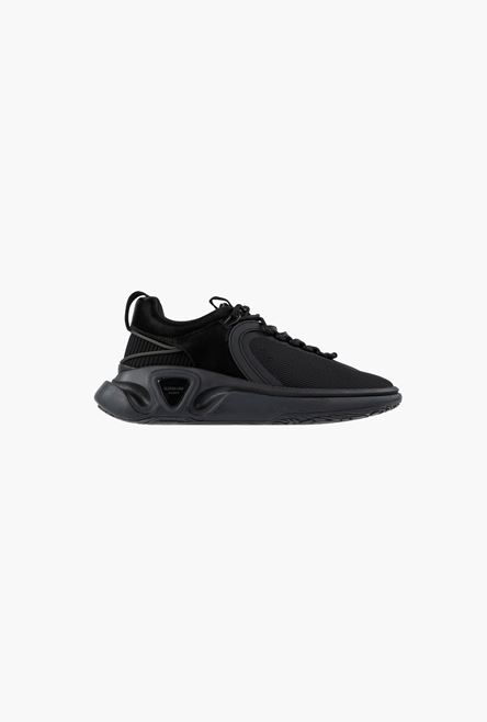 Black reflective material and mesh B-Runner sneakers - 1