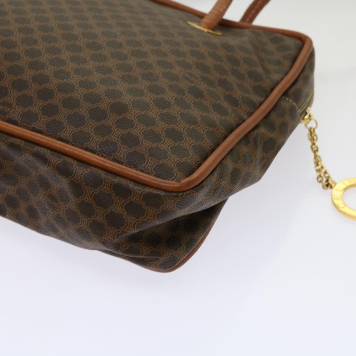 CELINE Macadam Canvas Shoulder Bag Pvc Brown - 15