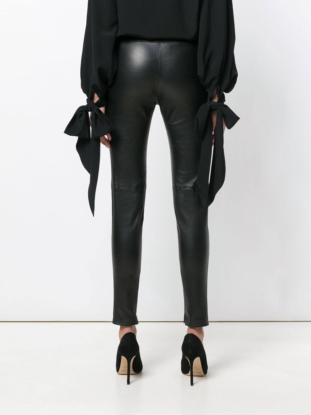 skinny biker leggings - 4