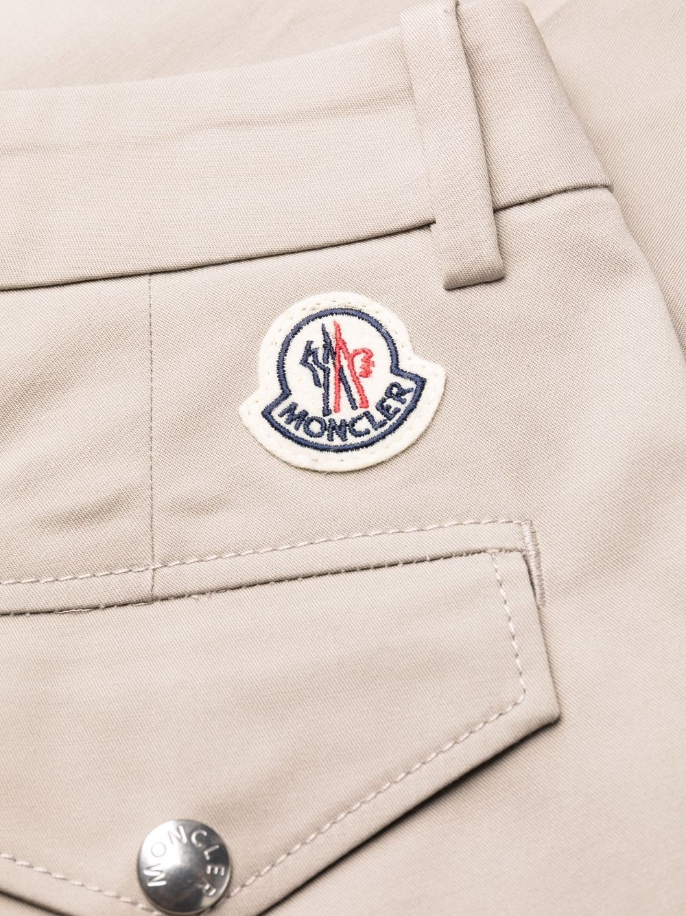 logo-patch straight-leg trousers - 6