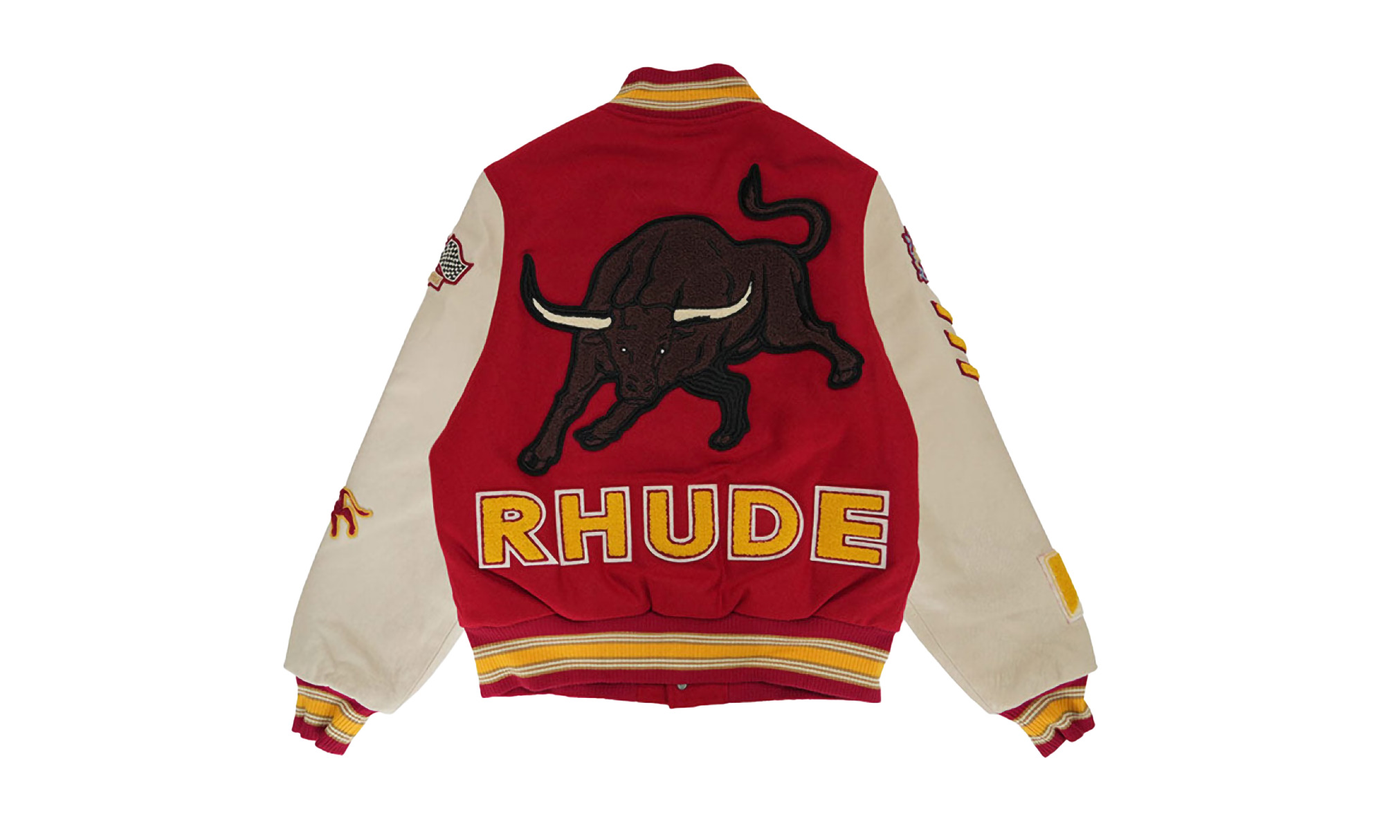Bull Market Varsity Jacket "Red / Creme" - 2