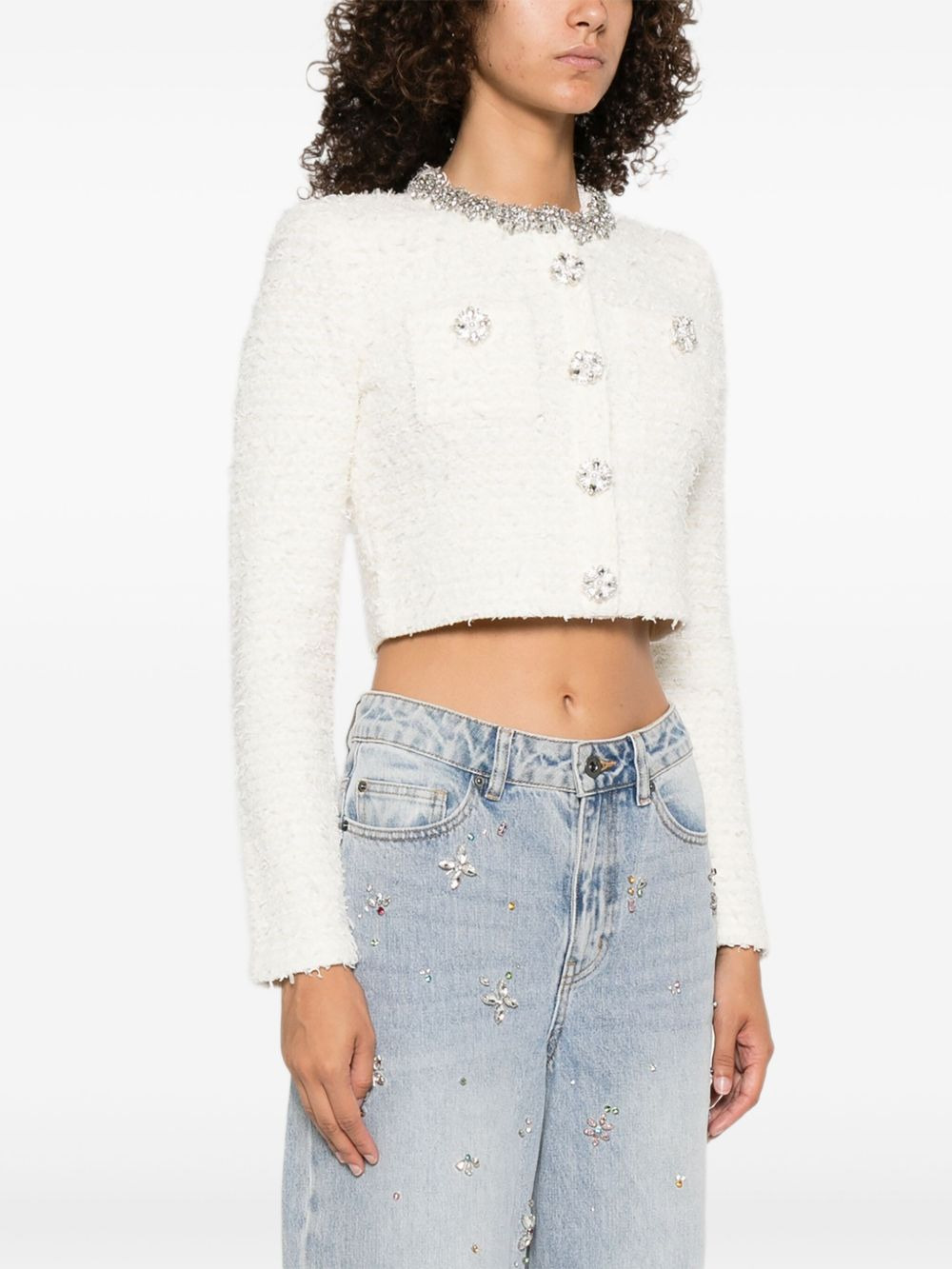 embellished-buttons cardigan - 3