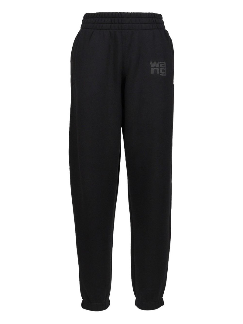 elastic-waistband logo trousers 1