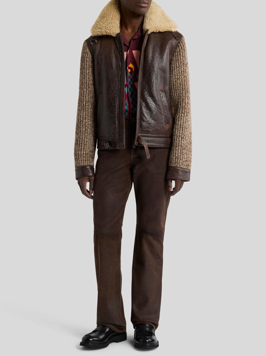 SHEARLING AND KNIT JACKET - 3