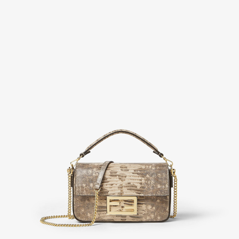 Baguette® Mini Beige lizard bag 1