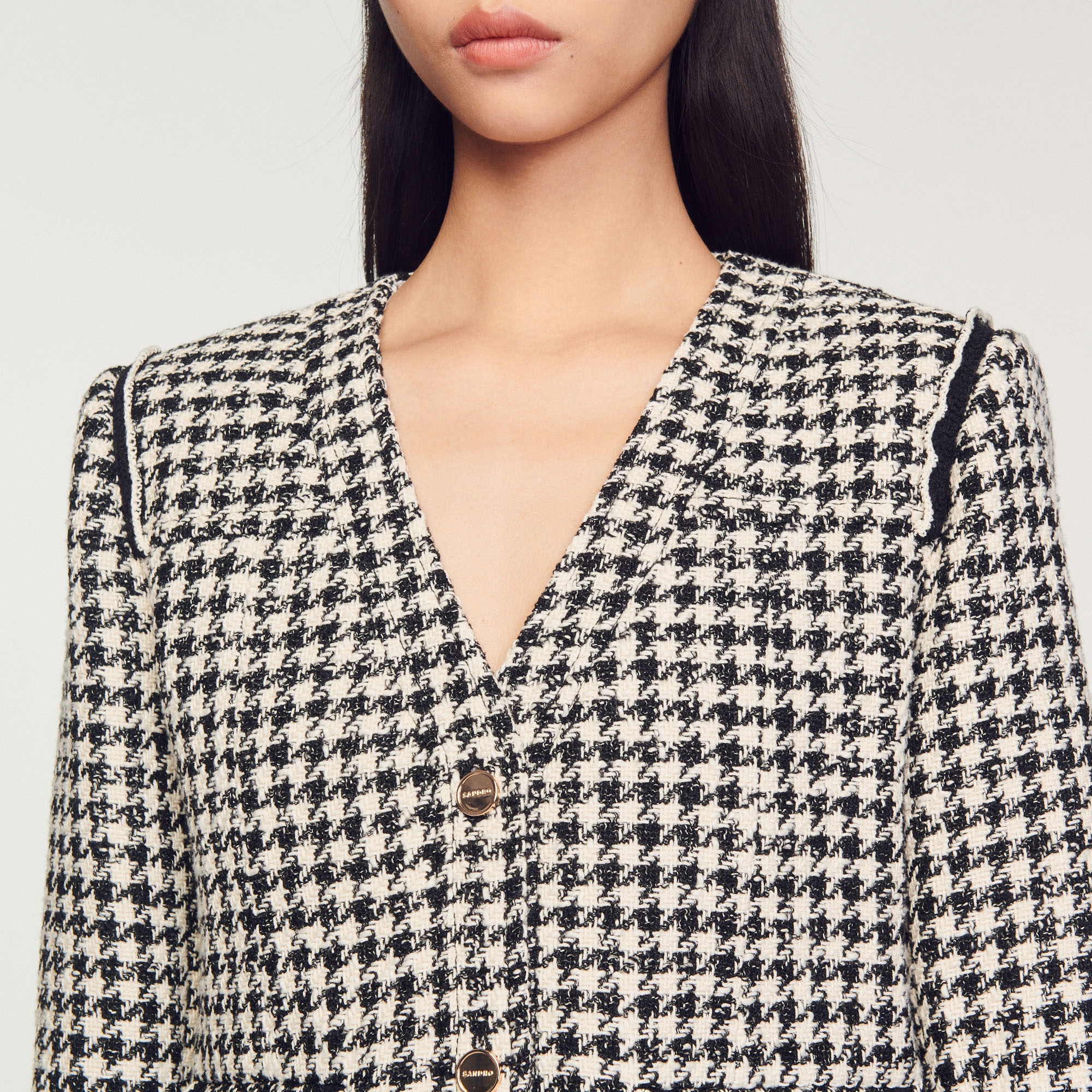 Houndstooth tweed jacket - 4