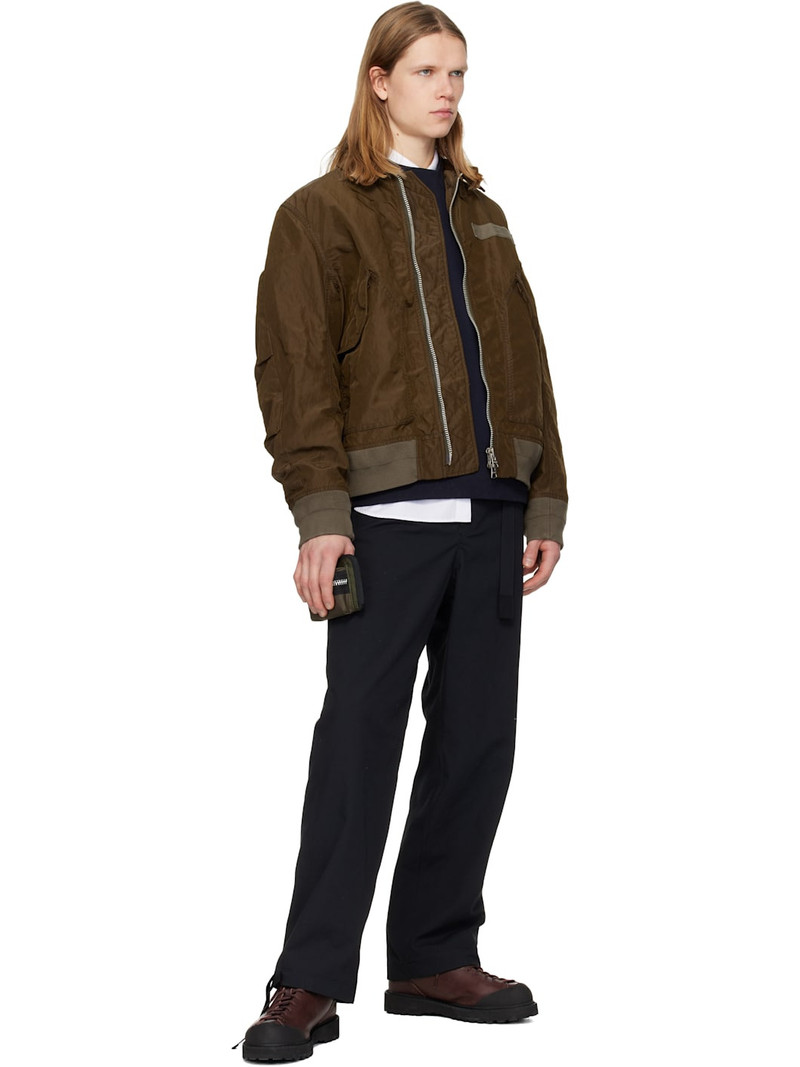 sacai Black Weathercloth Trousers outlook