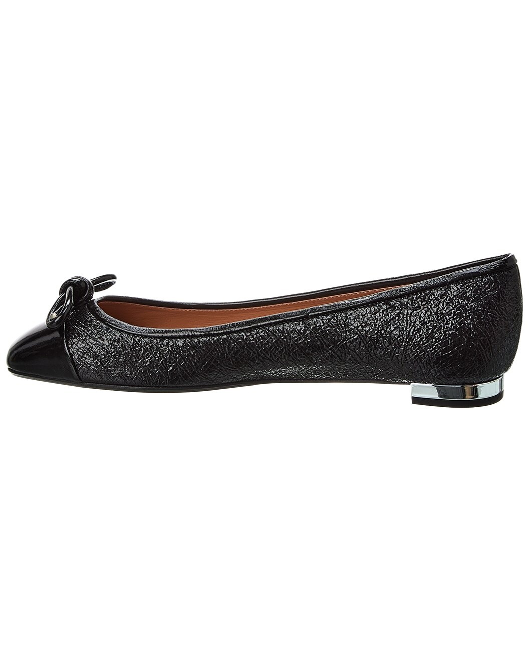 Aquazzura Parisina Cracked Leather Ballet Flat - 2