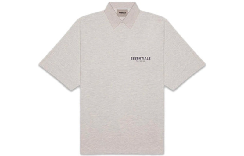 ESSENTIALS Fear of God Essentials FW20 Polo Shirt 'Heather Oatmeal' 0125250500231260 outlook
