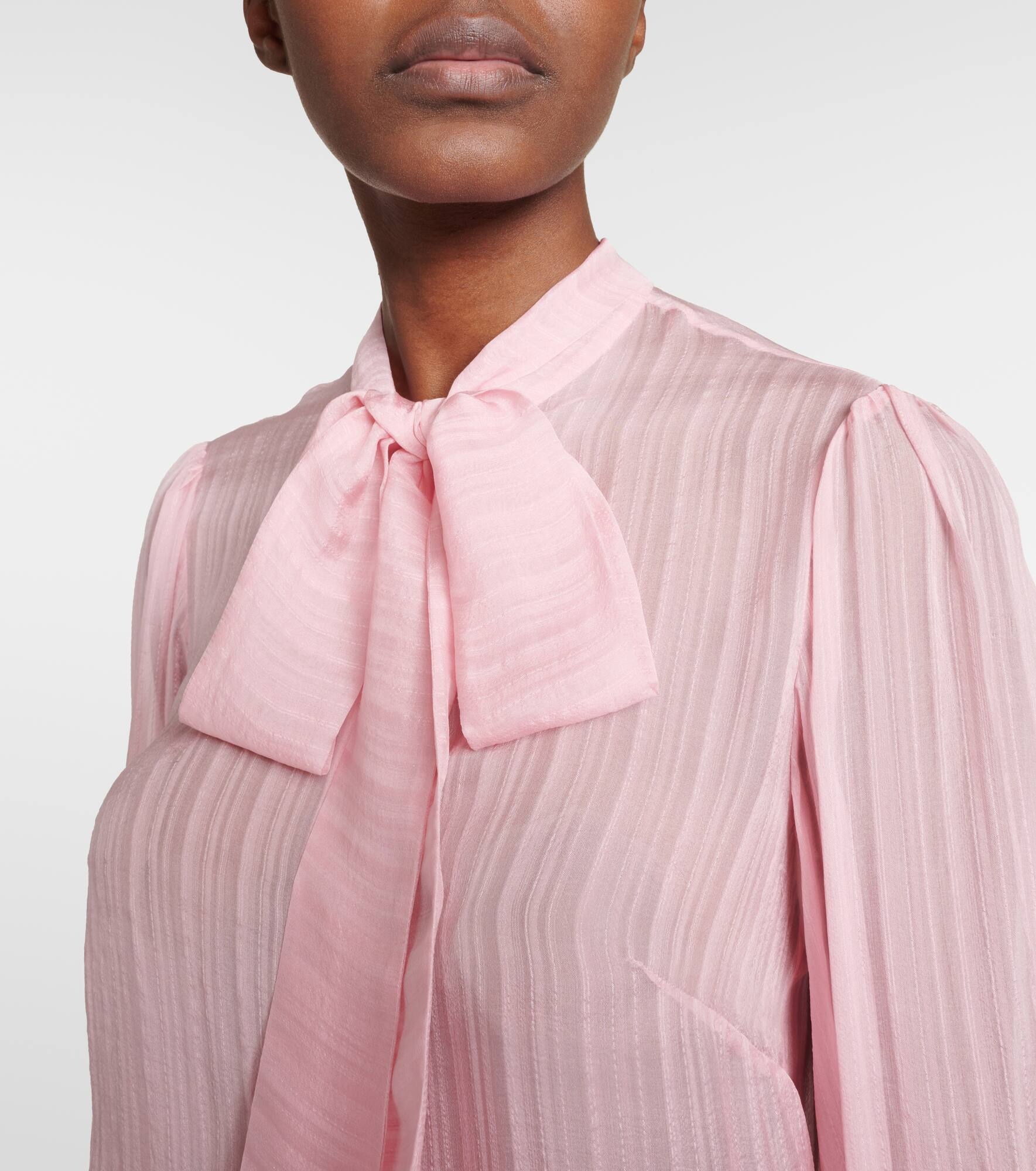 Bow-detail silk blouse - 4