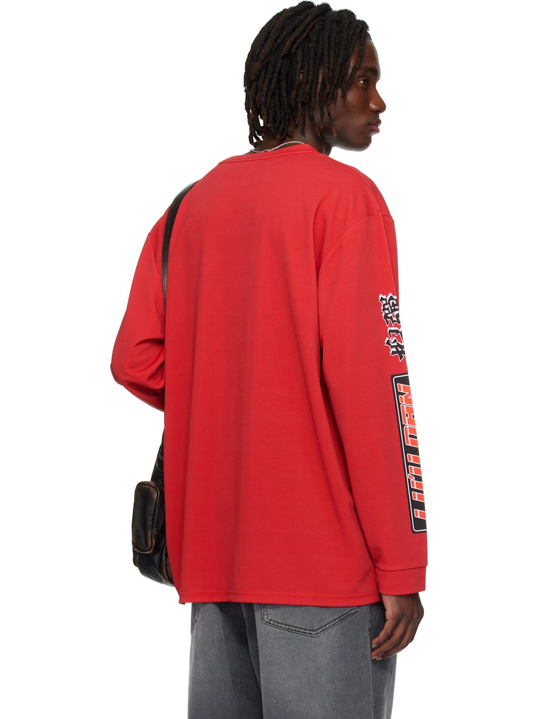 Red Oversized Long Sleeve Jersey - 3