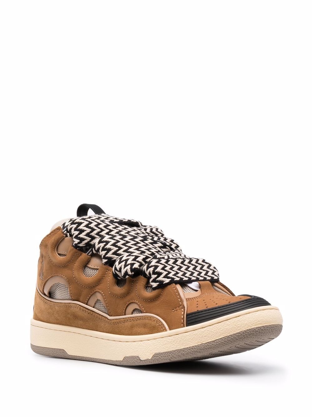 zigzag lace-up sneakers - 2