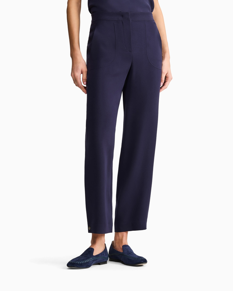 GIORGIO ARMANI TECHNICAL-CADY STRAIGHT TROUSERS outlook