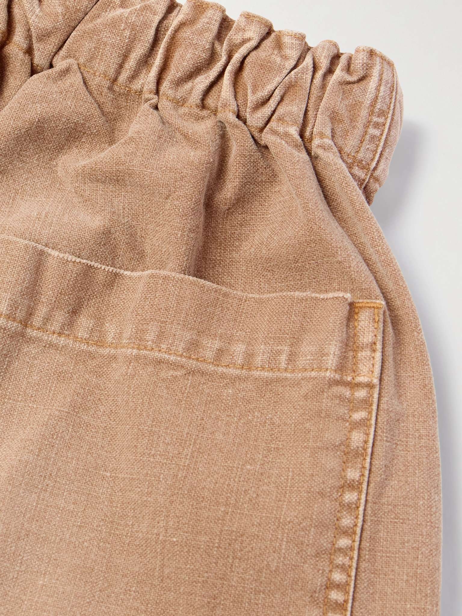 Farmer Wide-Leg Logo-Appliquéd Distressed Cotton Trousers - 5