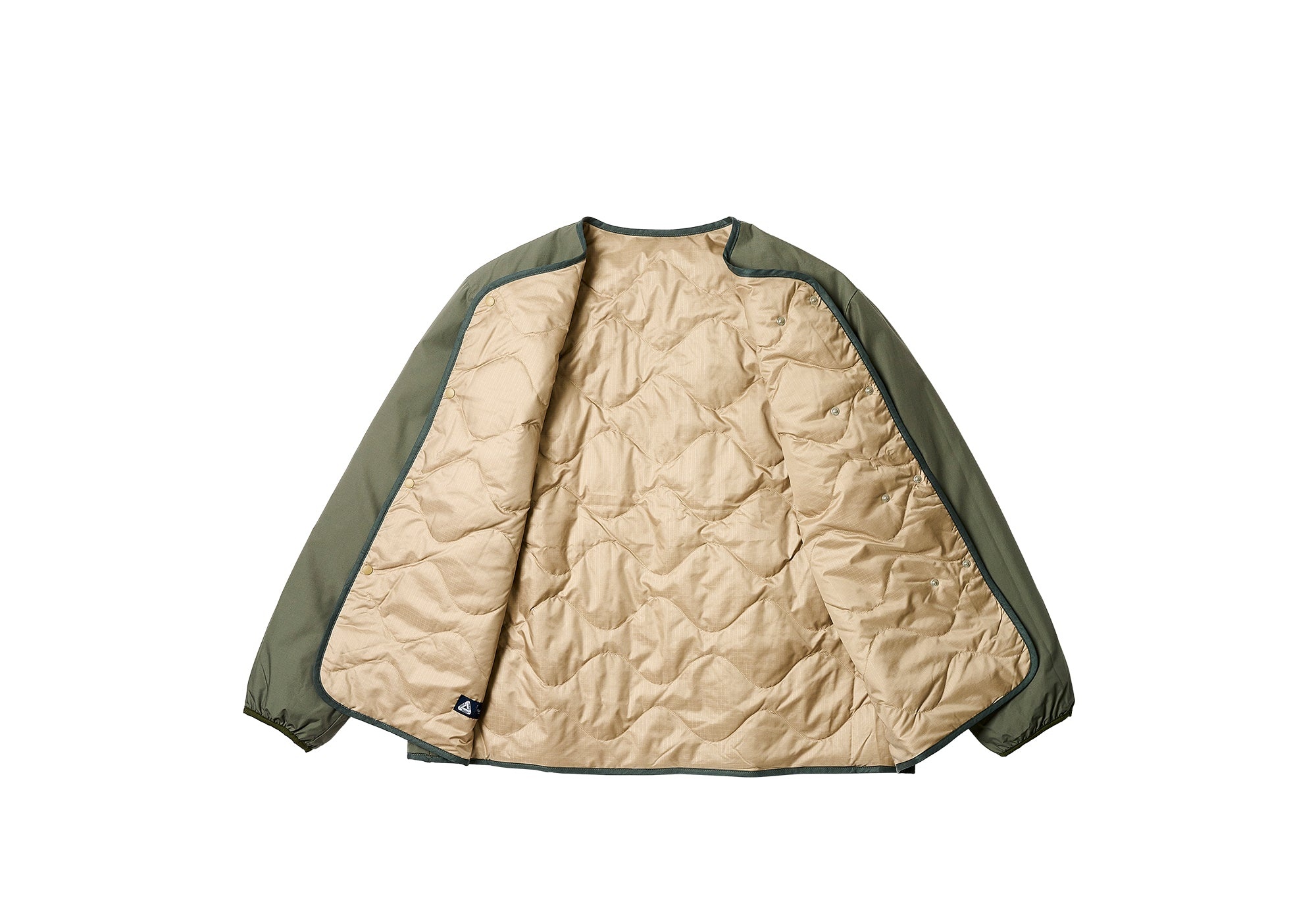 PALACE NANAMICA REVERSIBLE DOWN CARDIGAN SAGE GREEN - 3