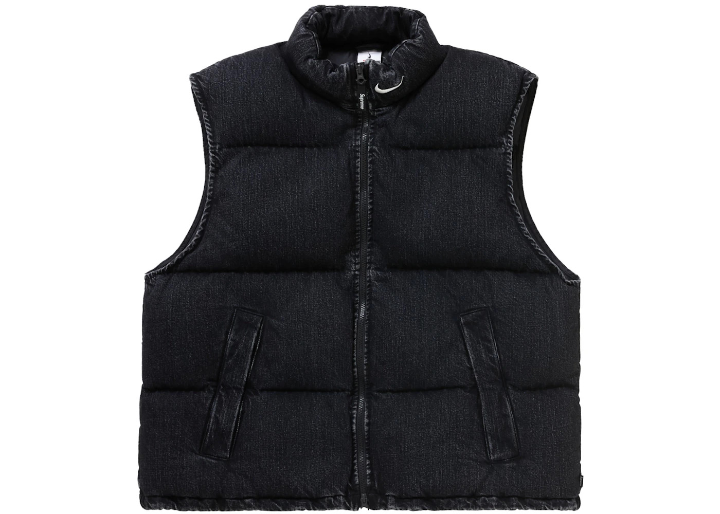 Supreme Nike Denim Puffer Vest Black - 3