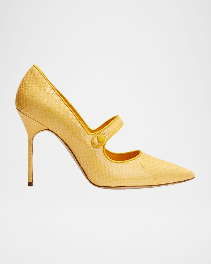 Campari Snakeskin Mary Jane Pumps 1