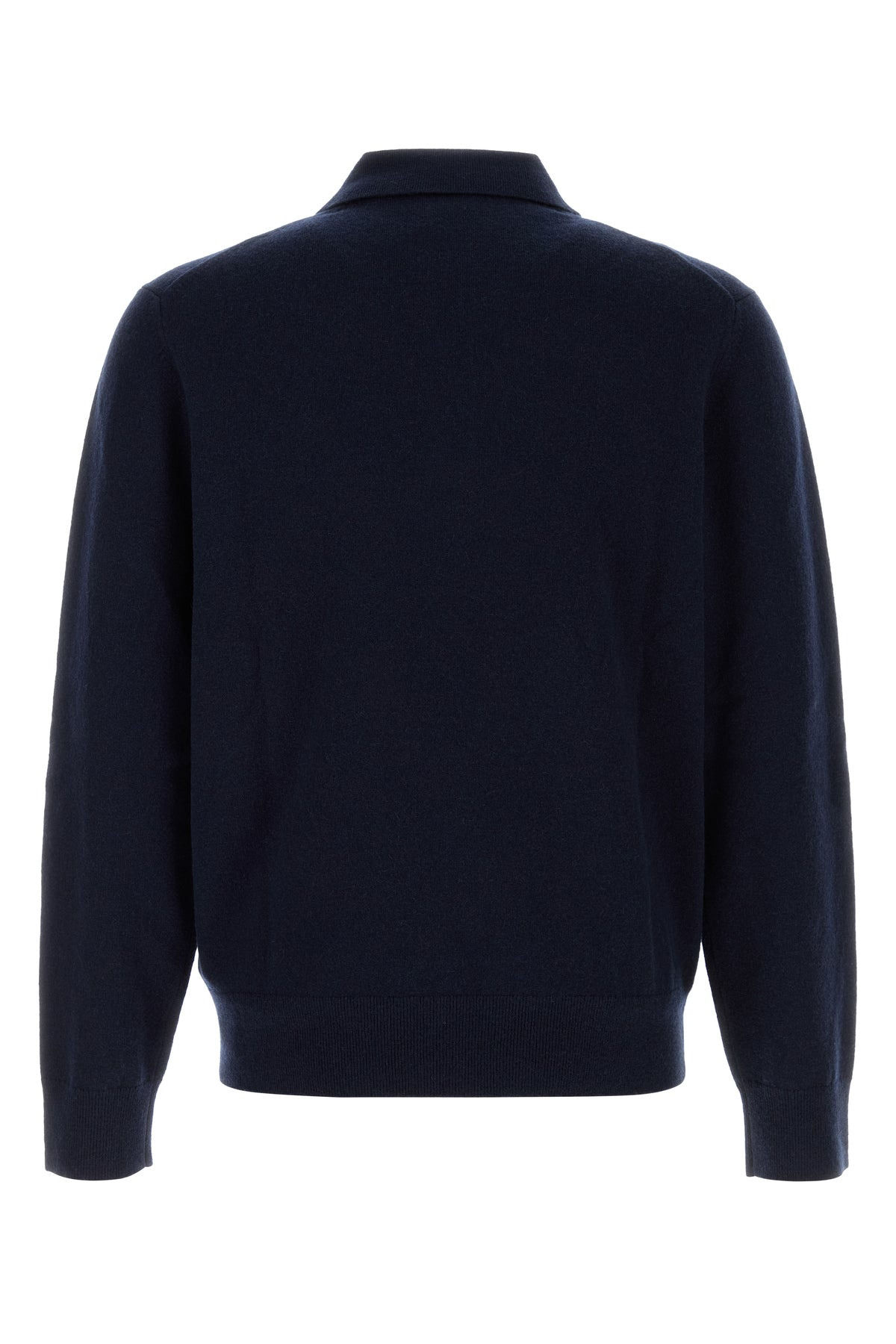 Navy blue cashmere blend polo shirt - 2
