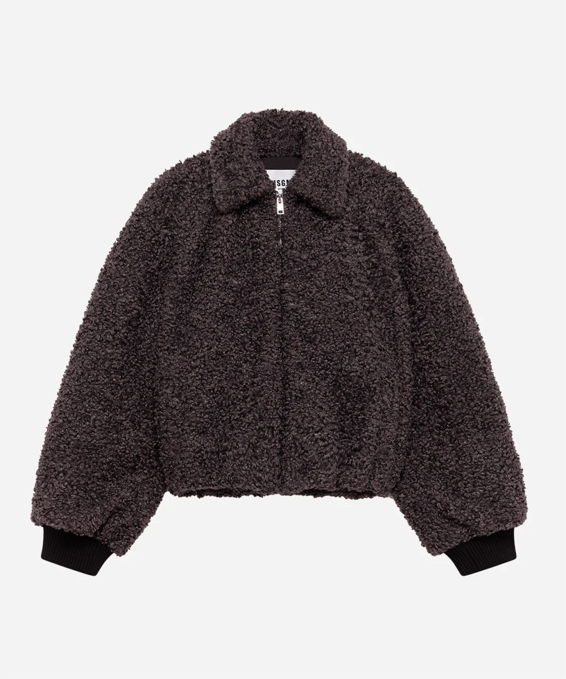 Faux shearling bomber jacket - 1